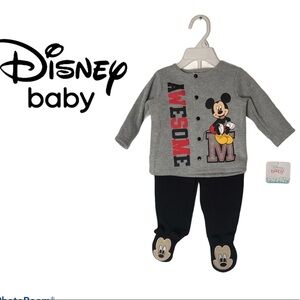 NWT Disney Baby 2 Piece Mickey Outfit